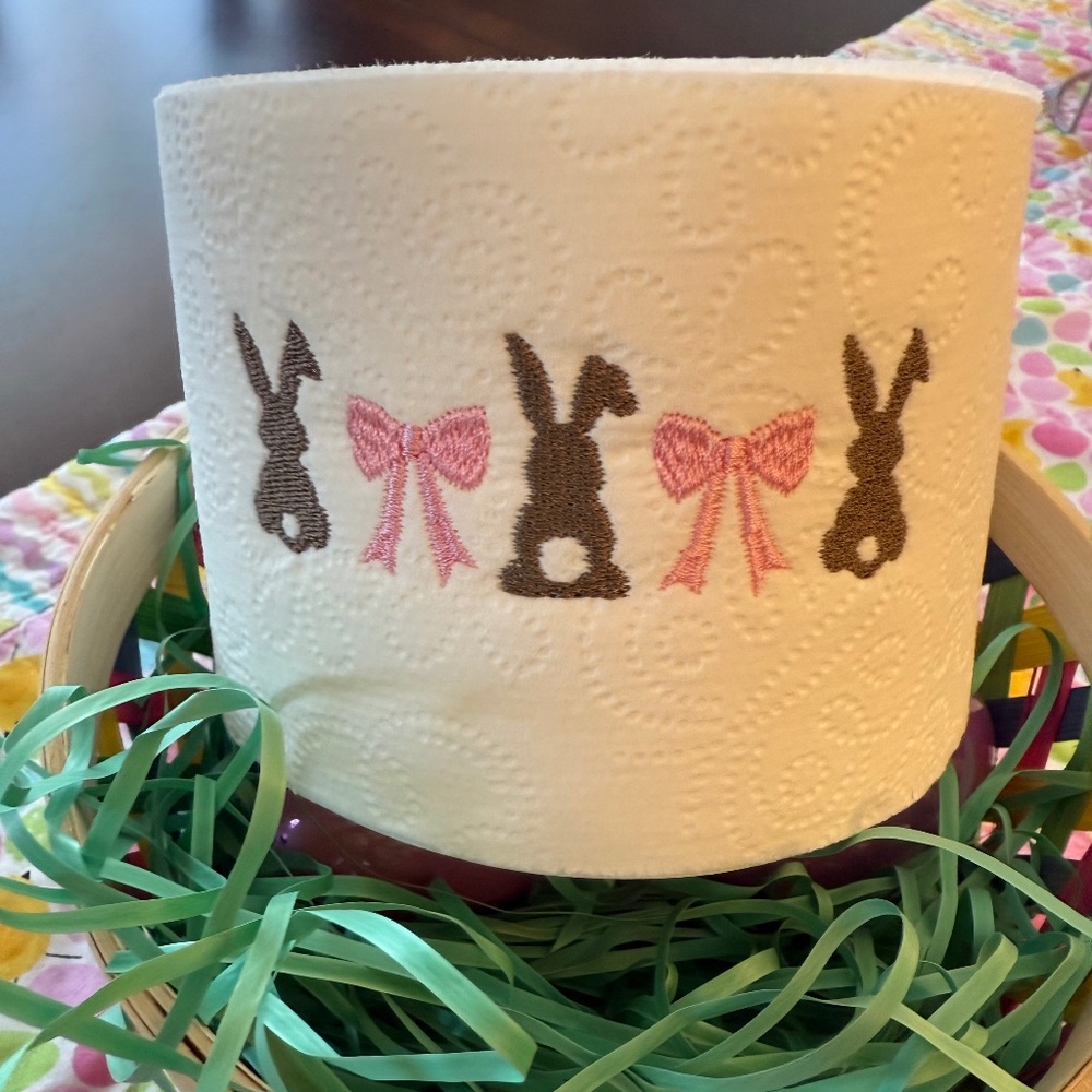 Easter magic embroidered real decoration toilet paper